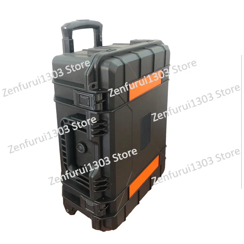 Shockproof  plastic wheeled carrying case with internal padding   electrical  hard case  tool box with wheels  garage storage