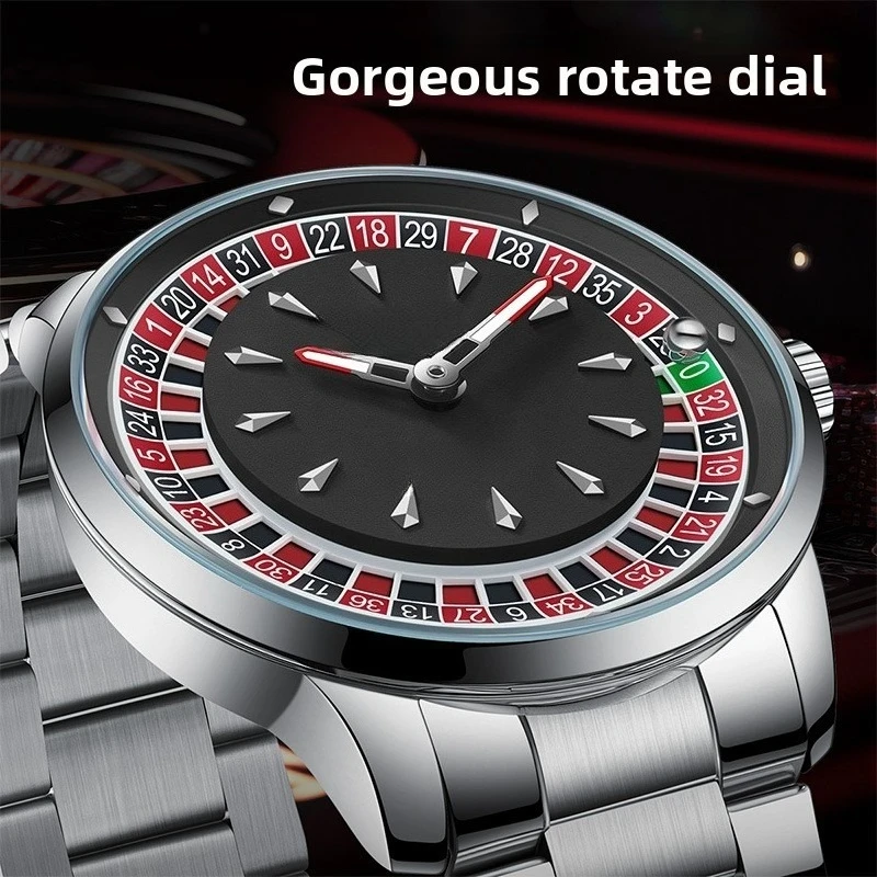 Casino Roulette Men's Watches Trend Personalized Luminous Mechanical Watches, Christmas Halloween Gifts