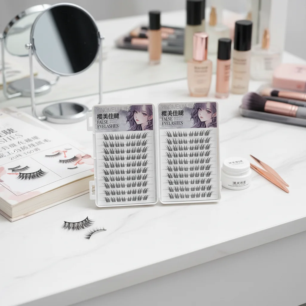 Faux cils ailés de renard, sans colle, style coréen, en Faux vison, noirs, 7-13mm, longueurs mixtes pour un Look naturel et épais