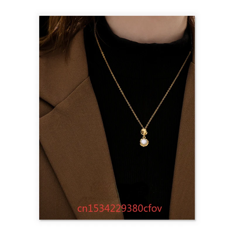 Ancient Methods Heritage Vietnamese Sand Gold Necklace Natural Pearl Pendant New Models Retro Fashion Accessories Ladies Gift