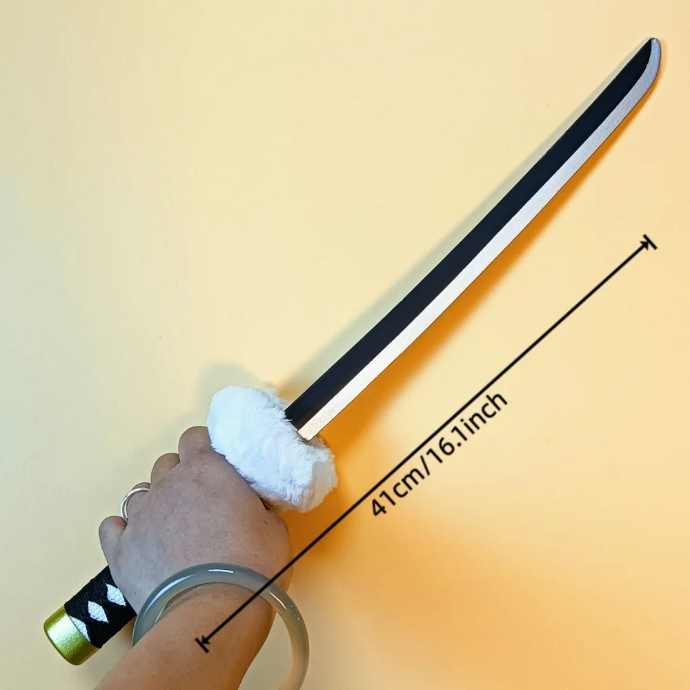 16 بوصة رورونوا زورو كاتانا الأصلي الساموراي صابر أنيمي تأثيري الدعامة السيف الحقيقي كاتانا النينجا شفرة السيف سكين لعبة غير حادة هدية