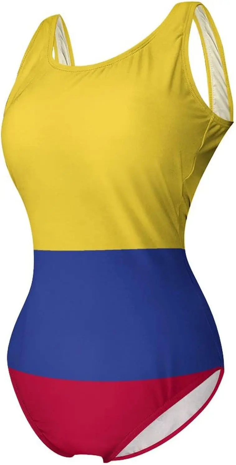 Luxy Trio بيكيني كولومبيا العلم المايوه ملابس السباحة النسائية بيكيني البطن التحكم المايوه