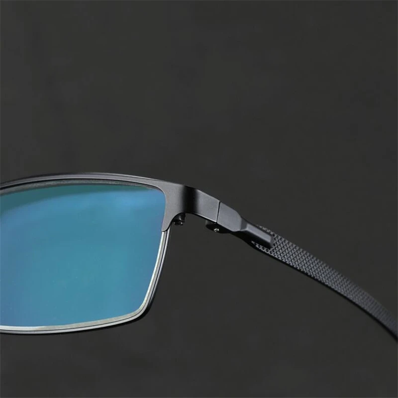Gafas de miopía para hombres y mujeres, lentes de fotocromismo de marco completo, decoloración del sol, Cuadrado de Metal, 0-0,5-0,75 To-6,0