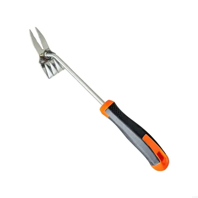 62KD Stainless Steel Double Head Weeders With 4 Teeth And 2 Teeth Ends Garden Grass Puller For Efficient Garden Grass Removal