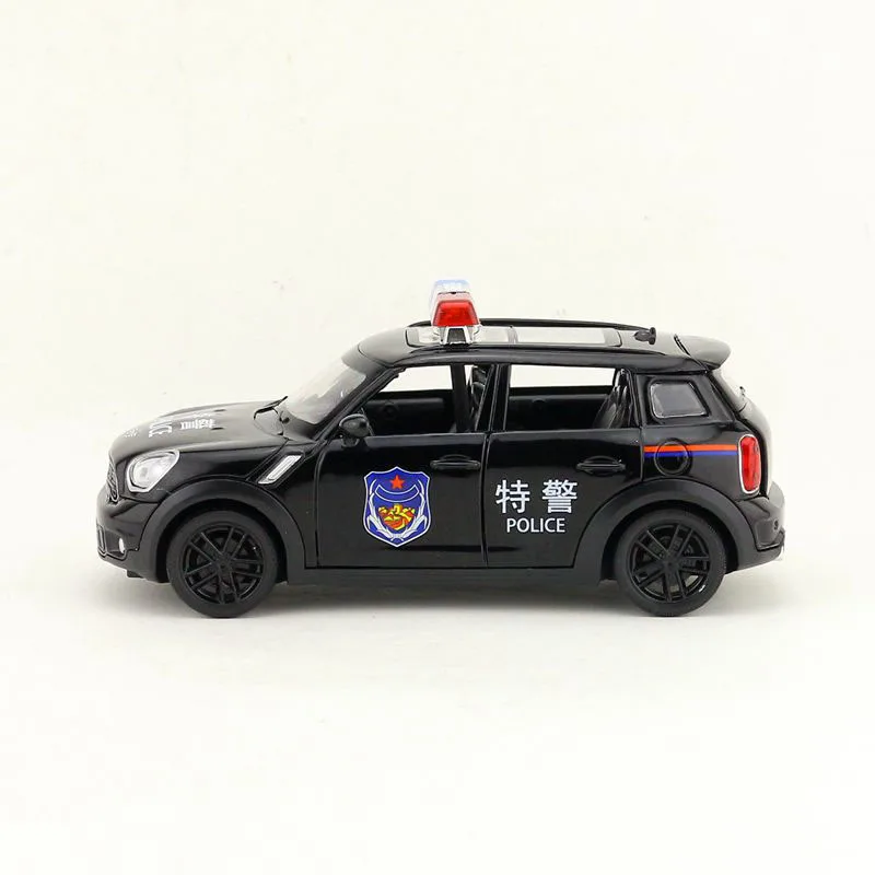 MINI-Polizei-Spielzeugautomodelle im Maßstab 1:32, Legierung, Druckguss, Spielzeug, Fahrzeuge, zurückziehen, Sound, Licht, Spielzeug für Jungen, beste Geschenke für Kinder