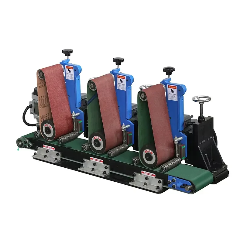 150mm Three Station Flat Polishing Machine for Processing Stainless Steel and Metal Products