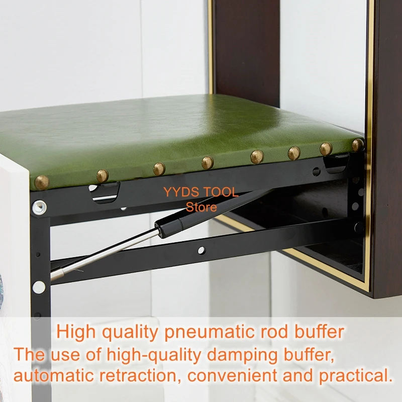 Household doorway wall-mounted shoe bench telescopic ultra-narrow space-saving wall folding shoe-changing stool