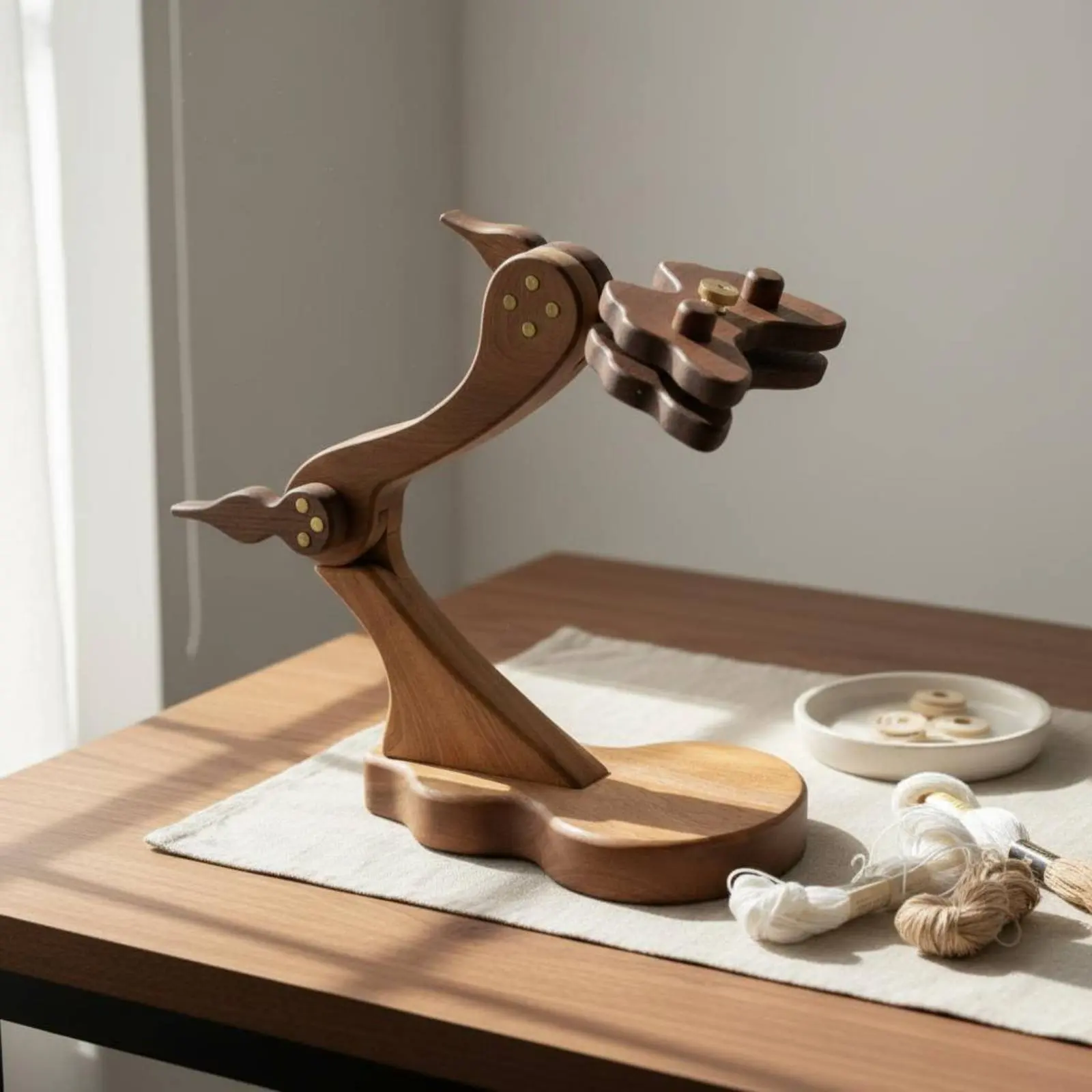 

Desktop Embroidery Hoop Stand Stable Base Adjustable Wooden Embroidery Stitch Frame Beech Wood Needlepoint Stand Easy Assembly
