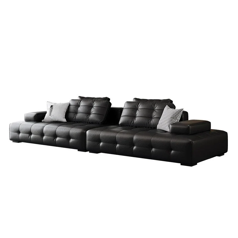 

Italian minimalist first-layer cowhide sofa villa living room large apartment high-end all-leather Lawrence sofa