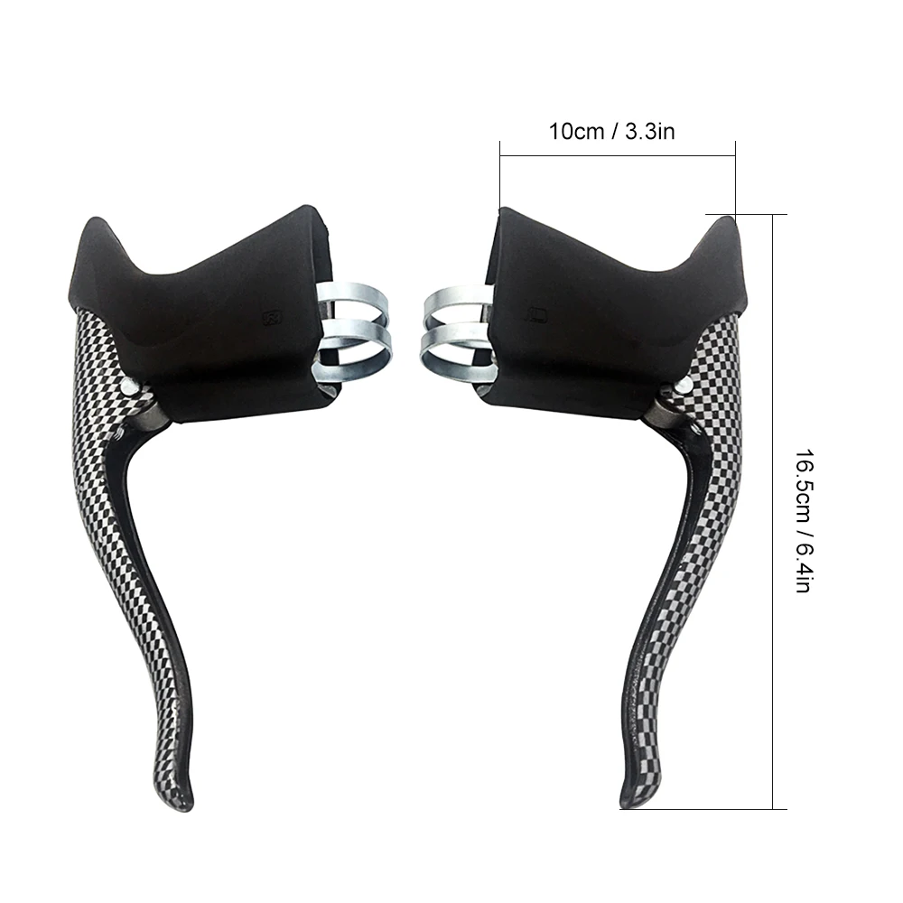 Lightweight Aluminum Bicycle Brake Handle MTB Mountain Bike Cycle Brake Levers Front & Rear Brake Levers Drop Handlebar Set