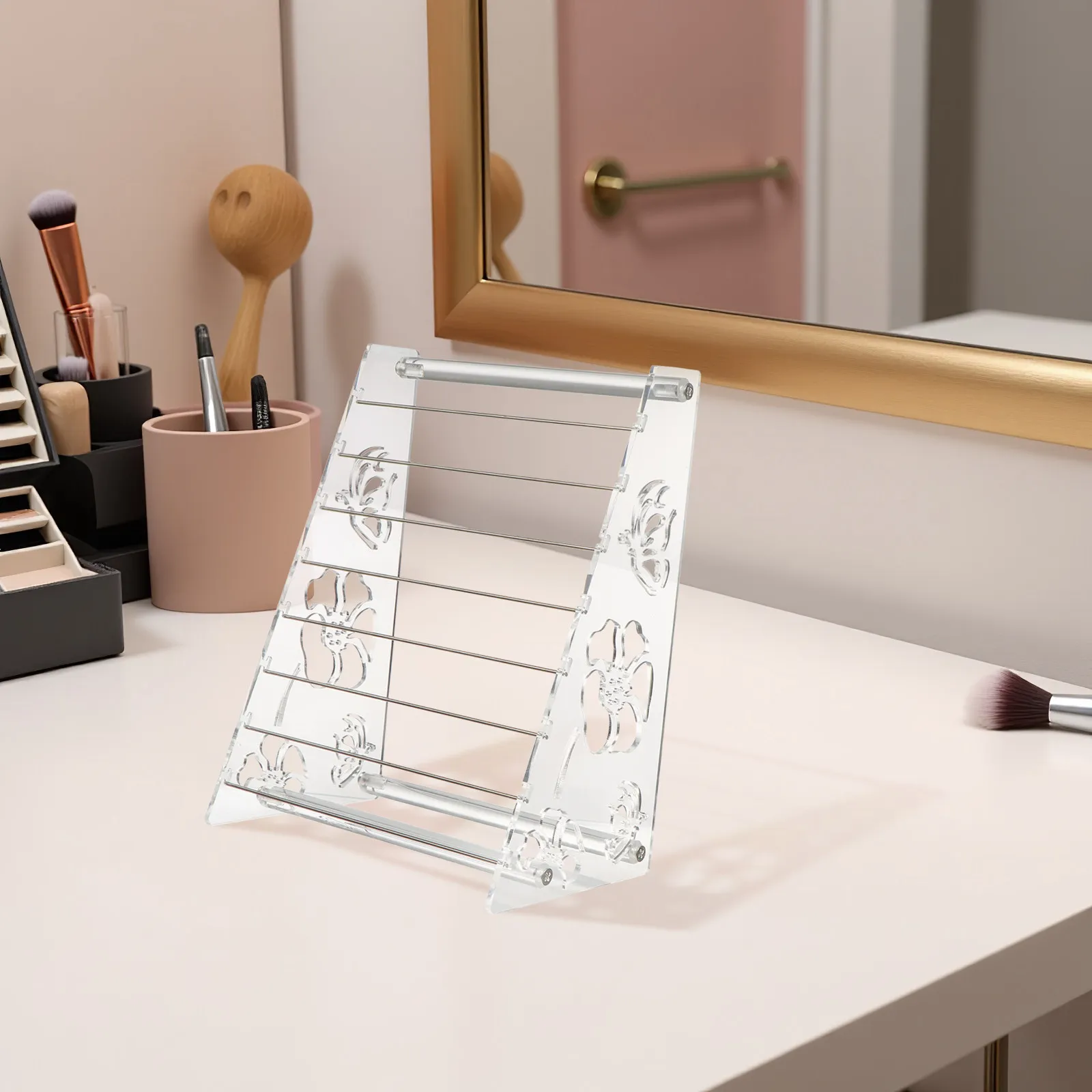 1Pcs Jewelry Display Stand Acrylic Organizer 8 Tiers Bracelet Beads Charms Display Rack Acrylic Jewelry Holder