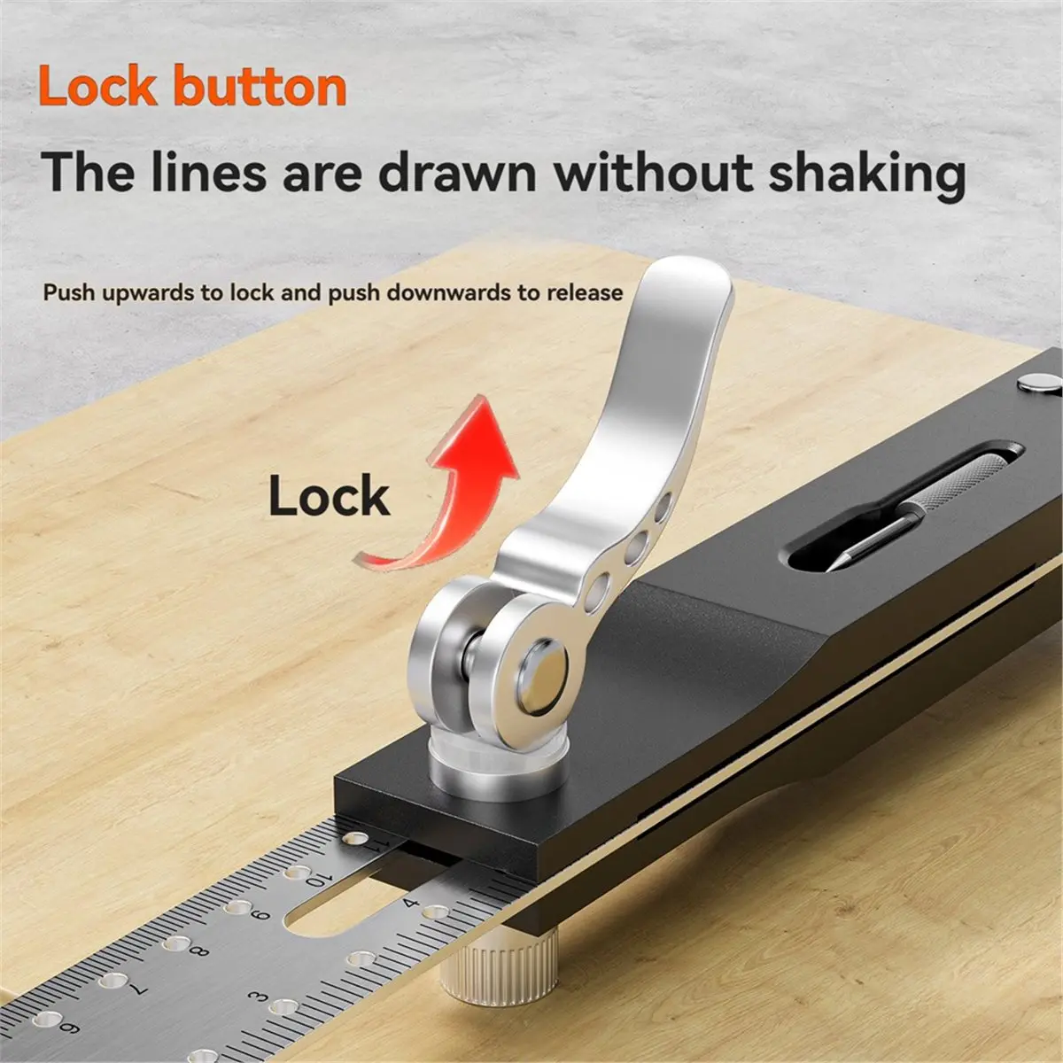 Portable Woodworking Scriber Ruler High Accuracy T-Shape Multi-Angle Scribing Tool Movable Angle Ruler Gauge