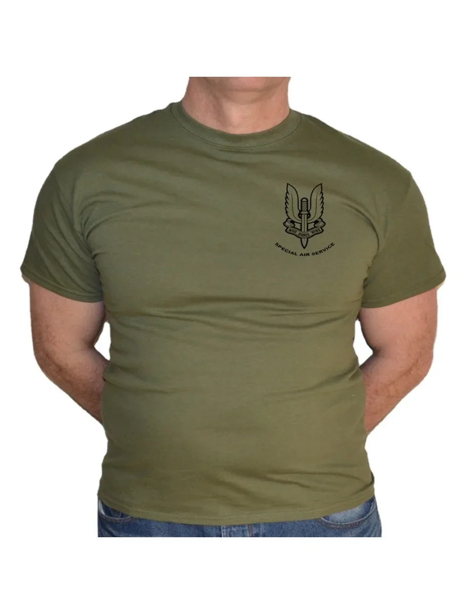 SAS UK British Special Forces Airsoft Combat Men T-Shirt Men's Casual TShirts Loose Top Size