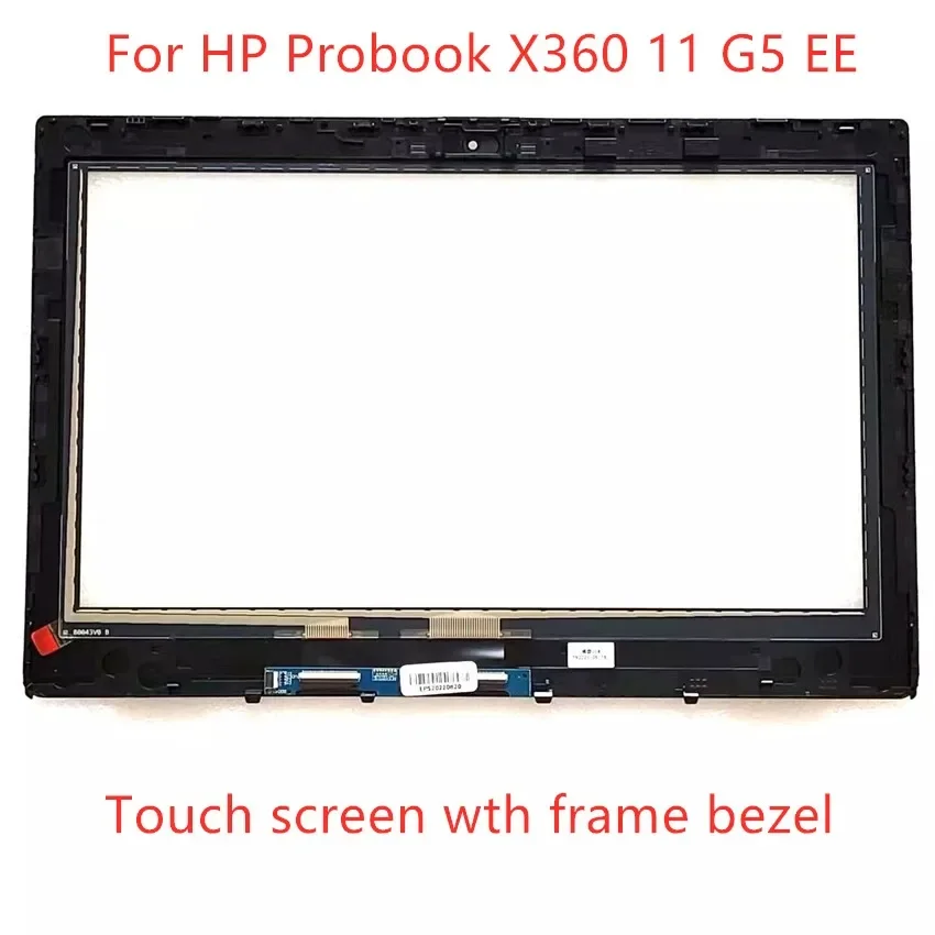 F With Frame For HP Probook X360 11 G5 EE G6 G7 EE Touch Digitizer Glass Only Replacement without screen