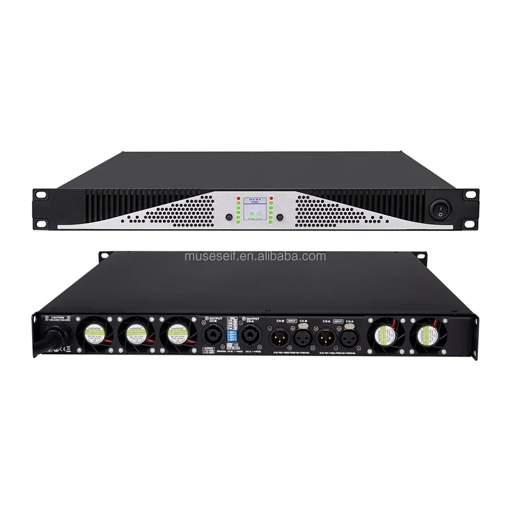 

EIF // KG222 High Power Subwoofer Amplifier 2 Channels 2x2000W Professional Audio Class D Digital Power Amplifier Stage Bar