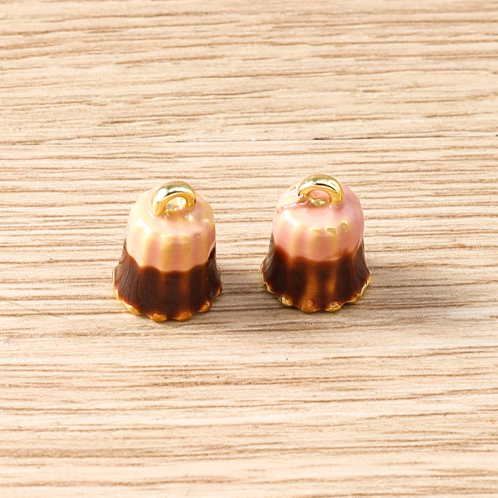 Tusember 5 Stück Niedliche Teekanne Kaffeebohnen Donuts Charms Kaffeetasse Kuchen Anhänger Perlen Passend für Original-Armbänder Damenschmuck Geschenk – Detail 4