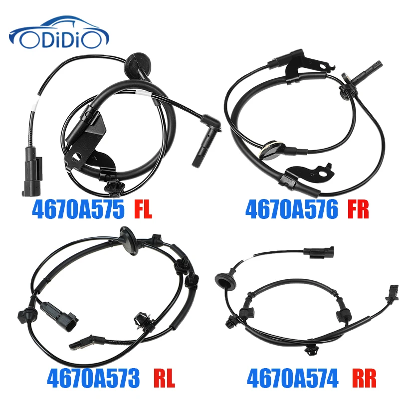 

ODIDIO 4670A573 4670A574 4670A575 4670A576 2 Pins Front Rear Left Right ABS Wheel Speed Sensor For Mitsubishi Outlander