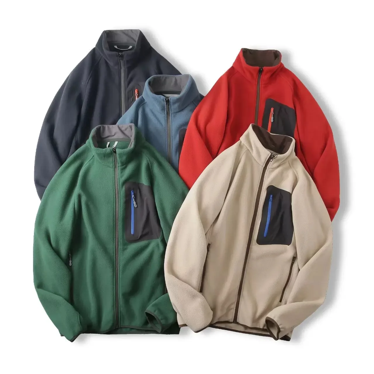 Stand Up Collar Fleece! Unisex Sports Jacket Lightweight Cozy Warm Top Versatile Soft Daily Sports Fall Winter Essential