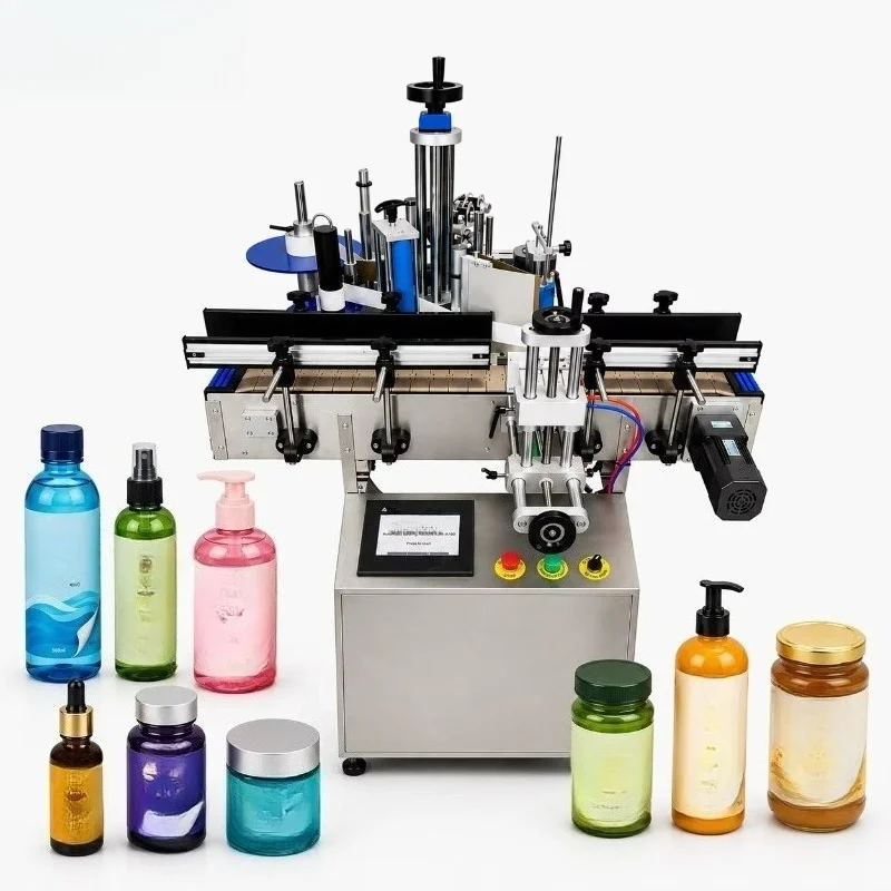 Customized Semi‑Automatic Desktop Round Bottle Labeling Machine Electric Sticker Labeling Equipment for Beverage