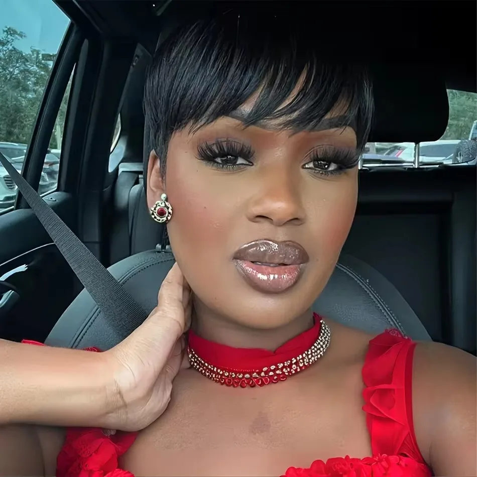 Black Layered Pixie… - image