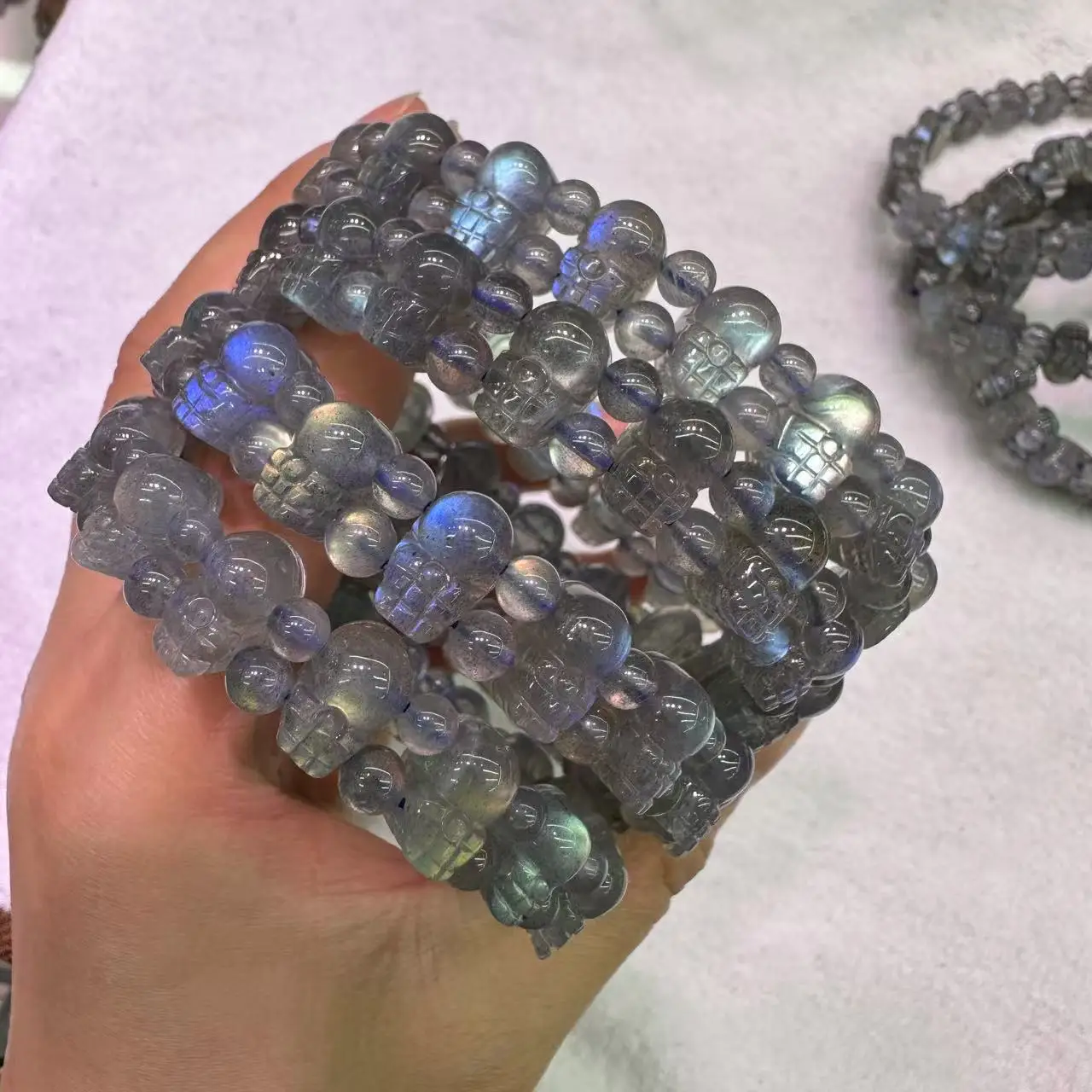 AAAAA quality  Natural Labradorite PIXIU shape Stone Gemstone DIY Jewelry  Bracelet for Woman for Man for Gift Wholesale !