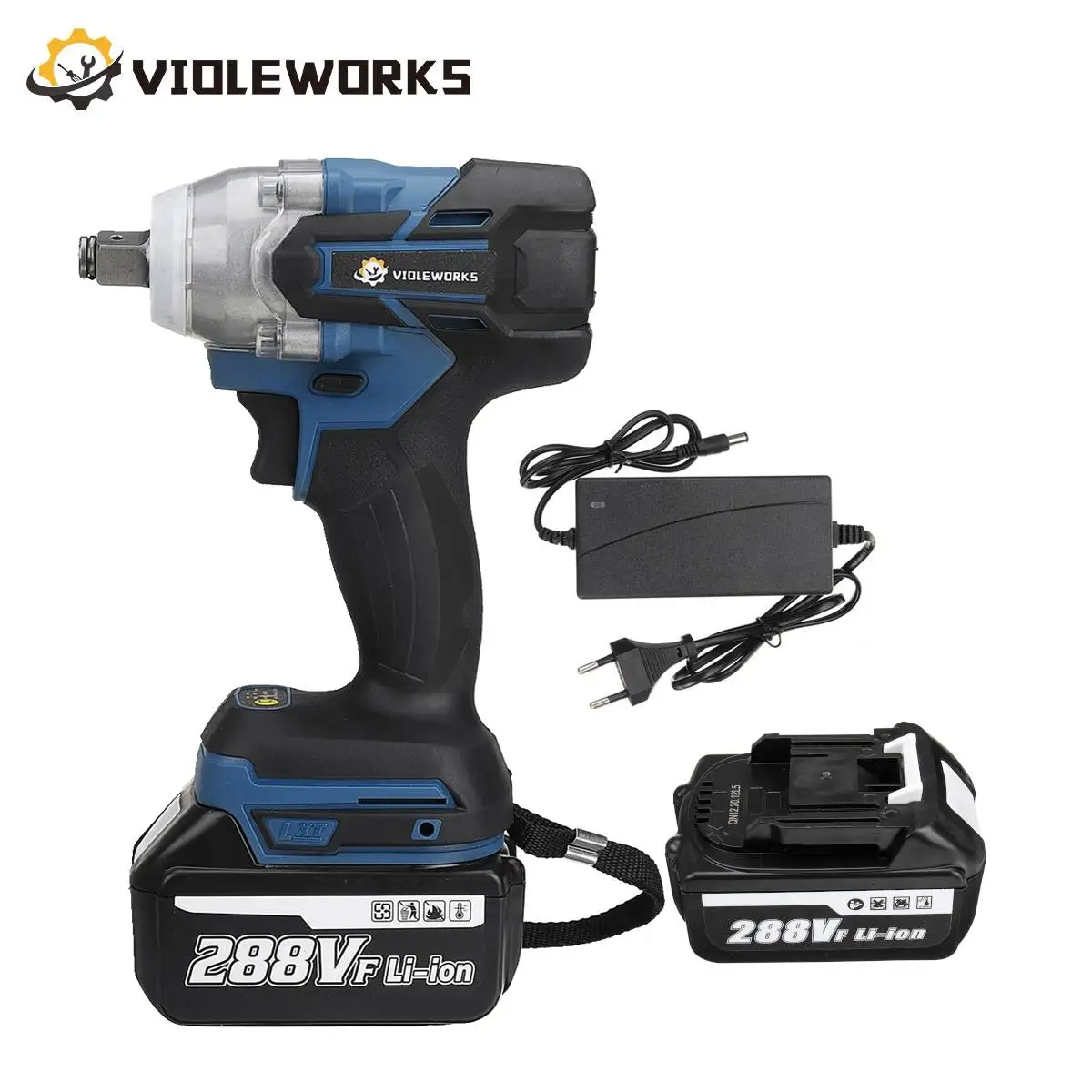 Violeworks Brushless Chave de Impacto Elétrica Chave de Fenda sem Fio Ferramenta Elétrica para Makita 18v Bateria 1000 nm 2