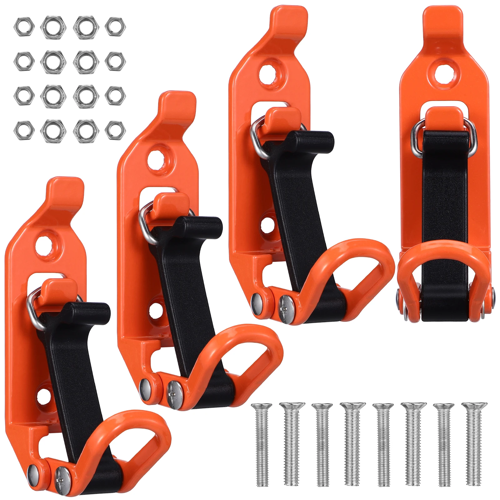 

4 Pcs Roof Rack Mounting Brackets Zinc Alloy Shovel Holder Car Metal Clamp Shed ganizer Garden Tool Frame Overl Gear Truck
