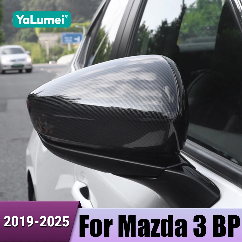 

Car Rearview Mirror Cover Side Mirrors Housing Shell Trims Accessories For Mazda 3 BP Alexa 2019 2020 2021 2022 2023 2024 2025