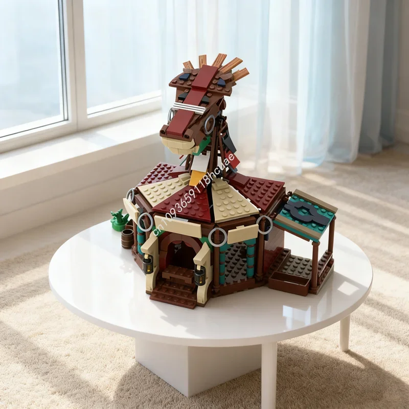 701pcs MOC Wild Horse Stable The Legend Model Building Blocks Architecture Christmas Gift Assemble Idea Toy Education Brick Kids