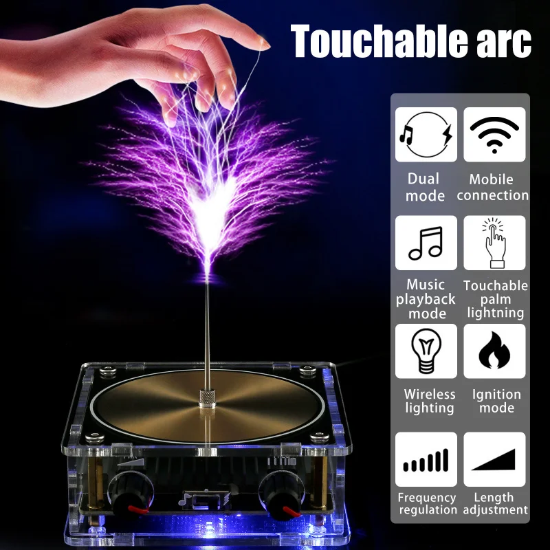 Music Tesla Coil Artificial Lightning Touchable Audio Input Bluetooth Scientific Experiment Tesla Music Box