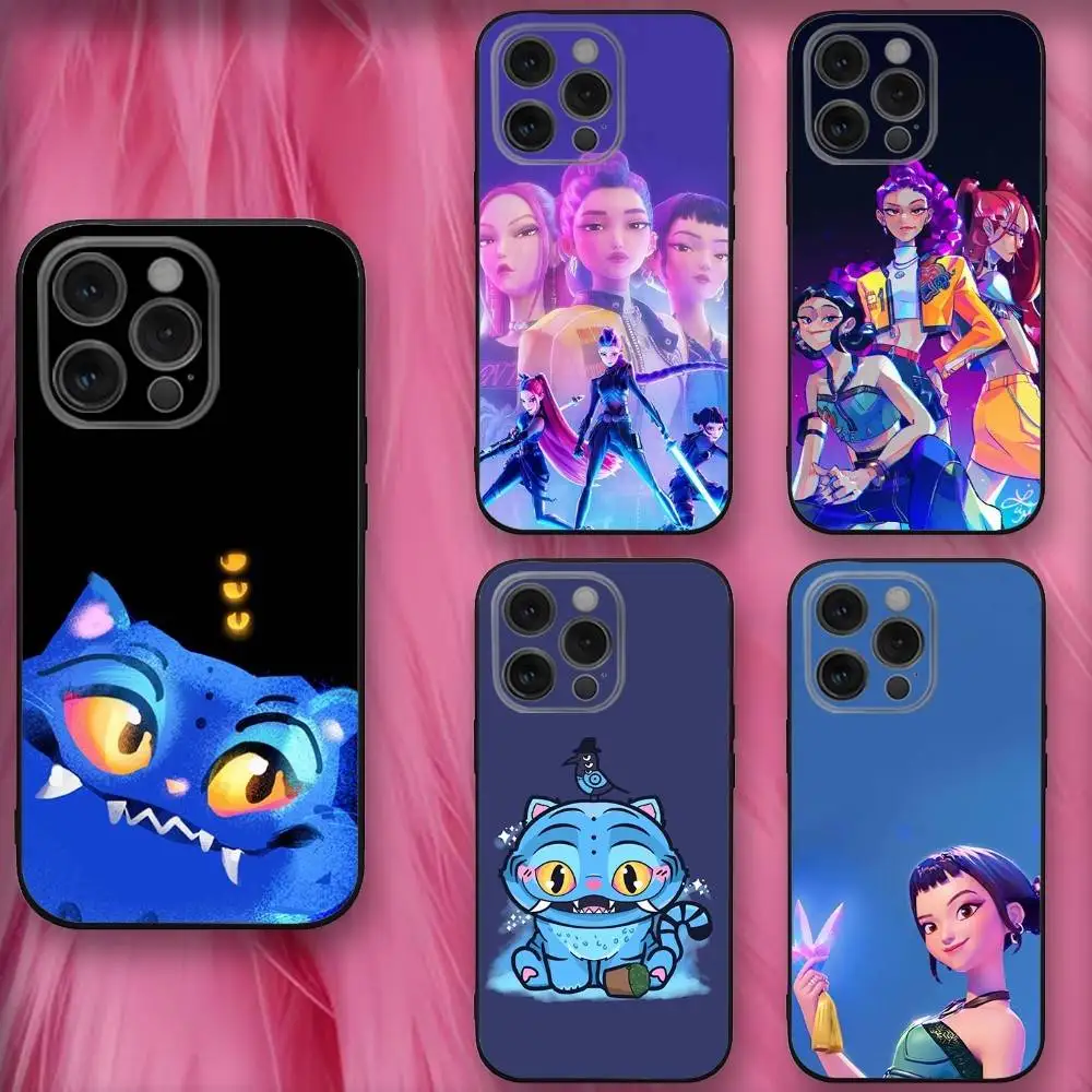 

D-Demons Kpop H-Hunters Phone Case For iPhone 16,se4,15,14,13,12,11,Pro,X,XS,Max,XR,Plus,Mini Soft Black Cover