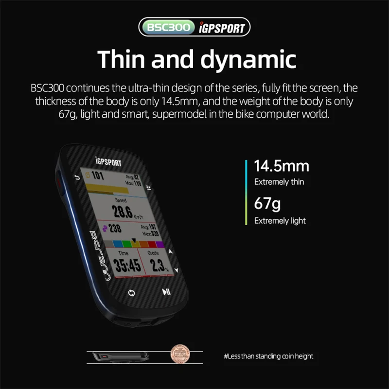 iGPSPORT コンピュータ BSC300 地図ナビゲーションバイク GPS