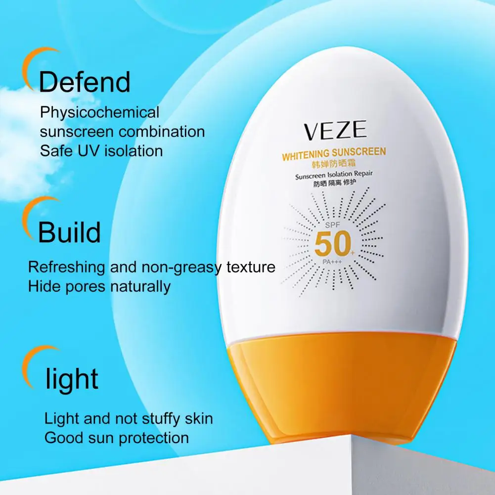 Non-irritating Sunscreen Cream Health Care Isolation Sunscreen Moisturizing Easy to Absorb Face Whitening Isolation Cream