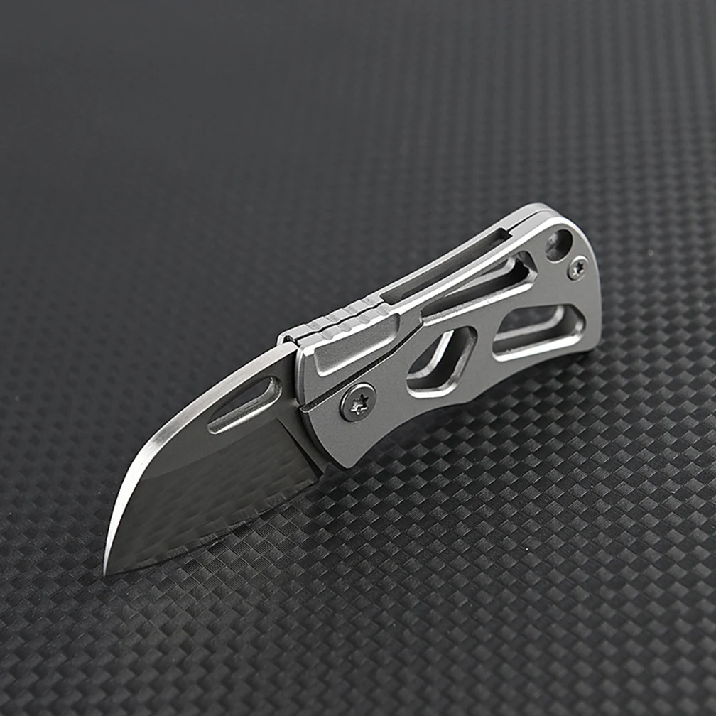 Imagem -04 - Folding Knife Keychain Mini Fruit Edc Express Pocket Knife Ferramentas de Sobrevivência ao ar Livre Alta Dureza d2 Handle Presente Aço Inoxidável