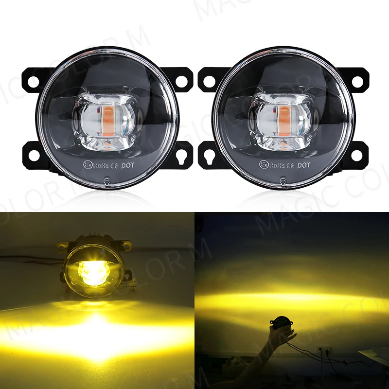 Led Mistlamp Voor Citroen Ford Honda Suzuki Isuzu Mitsubishi Renault Auto Fog Lamp 8000LM 30W Wit Geel 12V Waterdicht