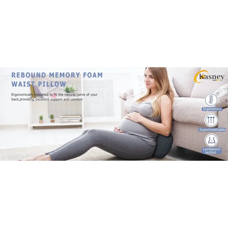 Lendenkissen Ergonomisches Memory-Schaum-Lendenkissen Atmungsaktives Rückenkissen für Bürostühle und Autositze – Detail 10