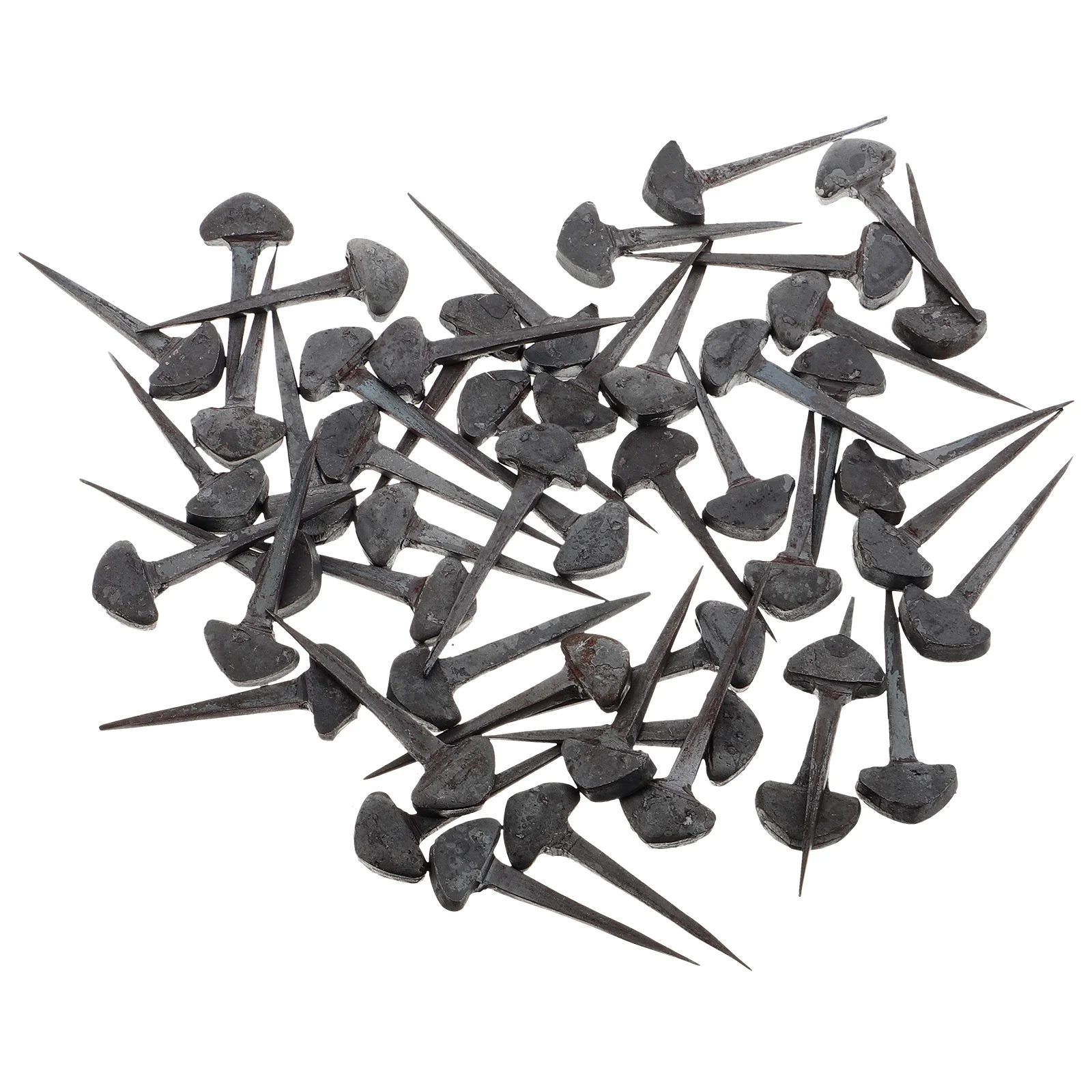 

50Pcs Horseshoe Nails for Equestrian Sports Sturdy Iron Hoof Nails Compact Portable Horse Training Nail Kit for Farriers and