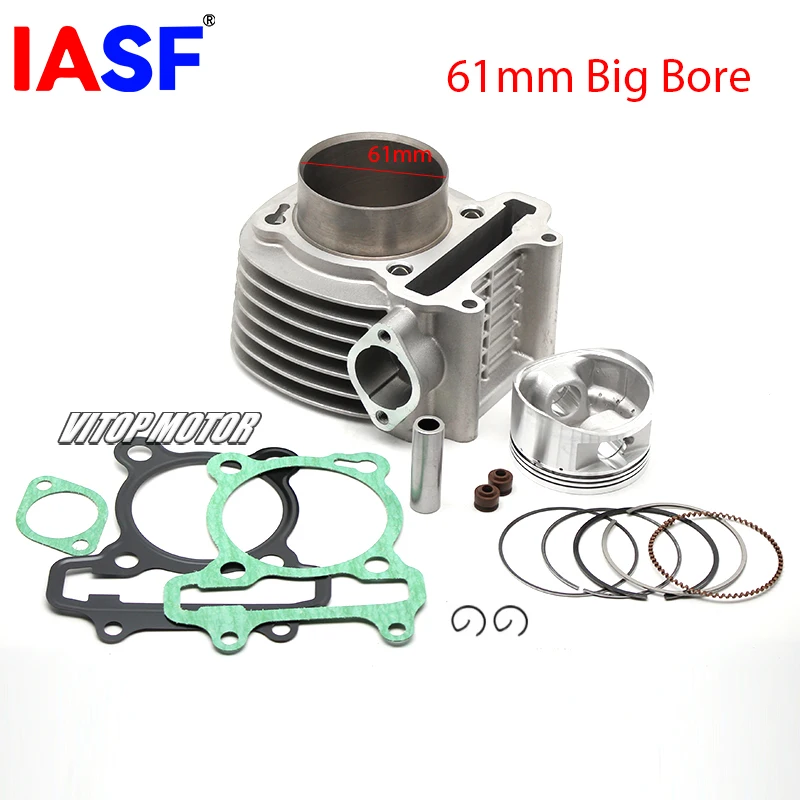 

IASF 61mm Big Bore Cylinder Kit For SYM Symphony SR 125 Orbit 125 Jet 4 GR125 XS125T XS125T-17 12100-ARA-000