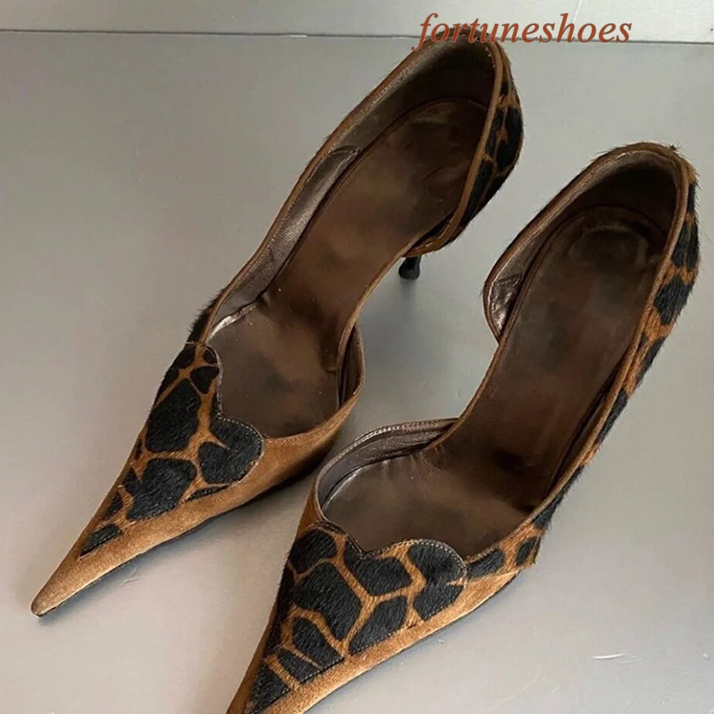 Shallow Sexy Leopard Slip On Pumps scarpe da donna kaki a punta Slip On Stiletto tacco alto moda Casual 2024 scarpe più nuove