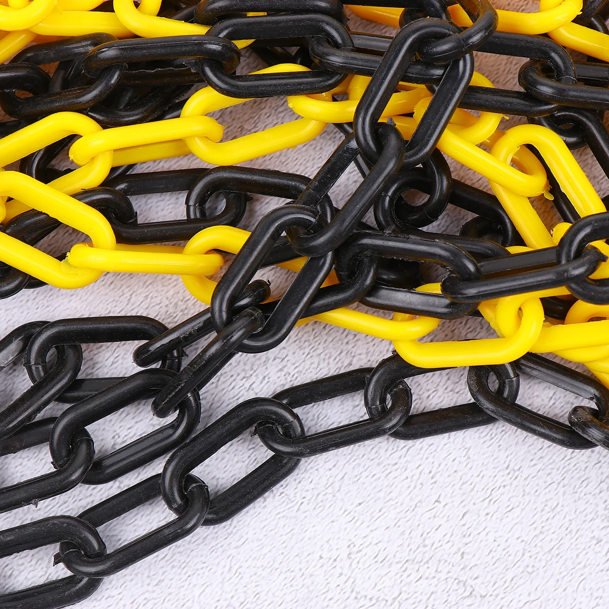 

Safety Chain Plastic Crowd Control Barrier Chain Indoor Outdoor Use Bright Yellow Elastic Hanging Driveway