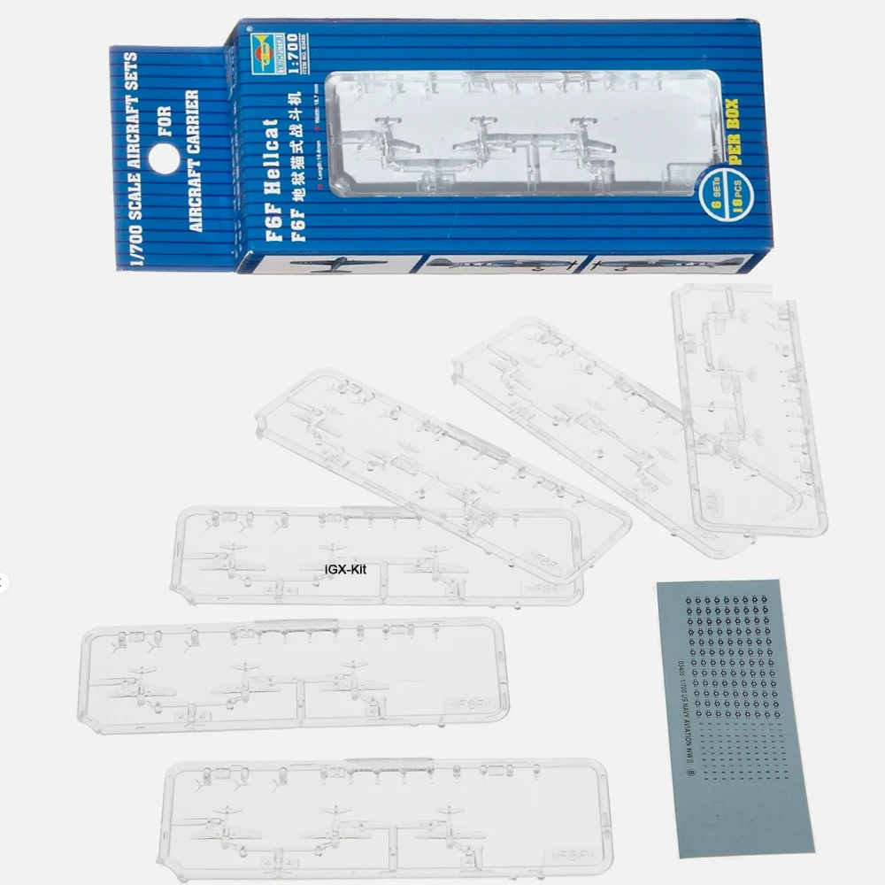 

Набор пластиковых моделей самолетов-истребителей Trumpeter 03406 в масштабе 1/700, модель F6F Hellcat (США)