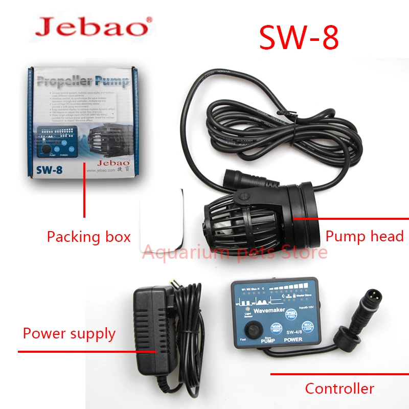 Imagem -05 - Jebao-ultra Quiet Operação Wave Pump For Aquarium Water Pump Filter Fish Tank sw Alw Slw Mlw 12v 24v 7.5w 10w 20w 30w Novo 2023