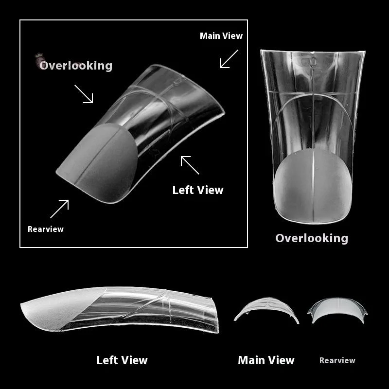 

120Pcs/Box Duckbill Shape Nail Molds Dual Form Full Cover Quick Building Gel Mold Acrylic False Nail Tips Extension Top Forms