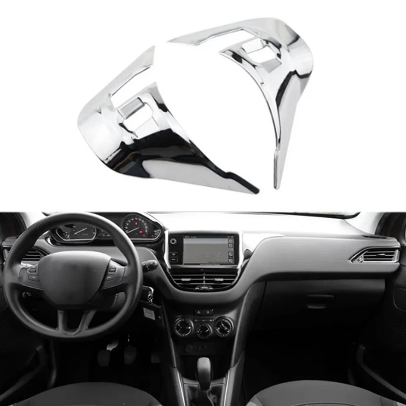

Car Steering Wheel Decoration Cover Trim Sticker For Peugeot 208 GTI 2008 308 2014-2018 Car Interior Accessories
