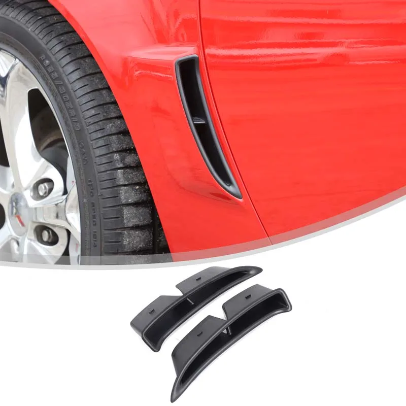 

For Chevrolet Corvette C6 2005-2013 ABS black car rear fender air intake frame decorative sticker accessories (Replacement )