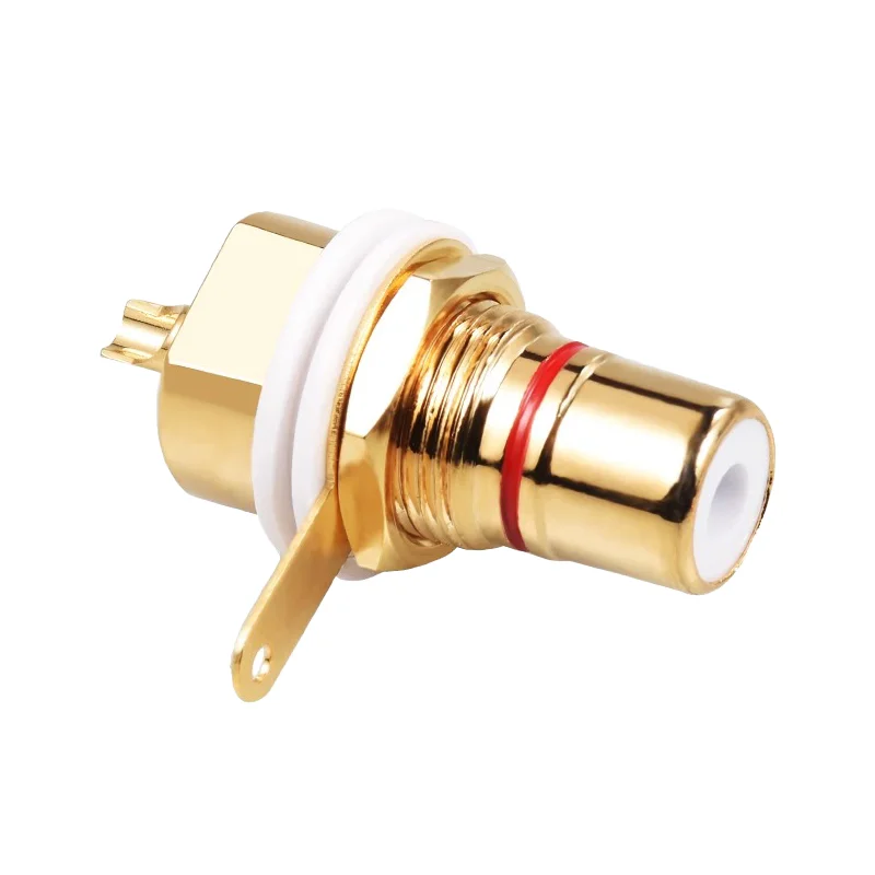 4/8/16PCS RCA Connector  Audio Jack Female Socket  AV Speaker Terminal Chassis Panel Mount CMC Connectors Cycle Nut
