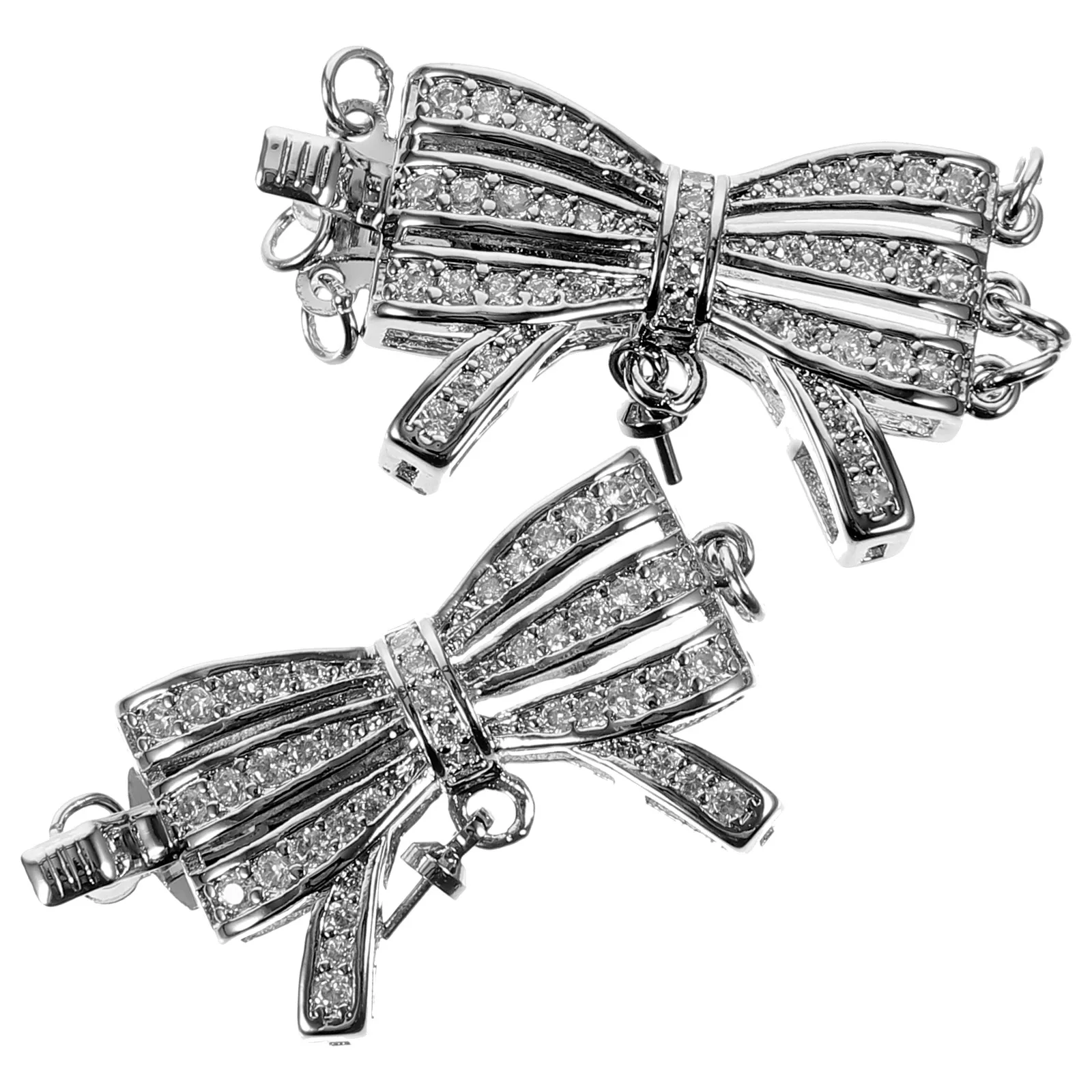 

2pcs Multi-Row Clasp Accessories Alloy Necklace Bracelet Layering Connector For Diy Jewelry Making Repairing Clasp Magnetic