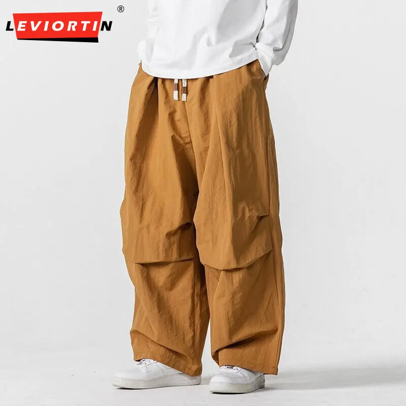 

Весна/лето, новые японские брюки десантника в гонконгском стиле для мужчин и женщин, модная тенденция, повседневная рабочая одежда, широкие брюки