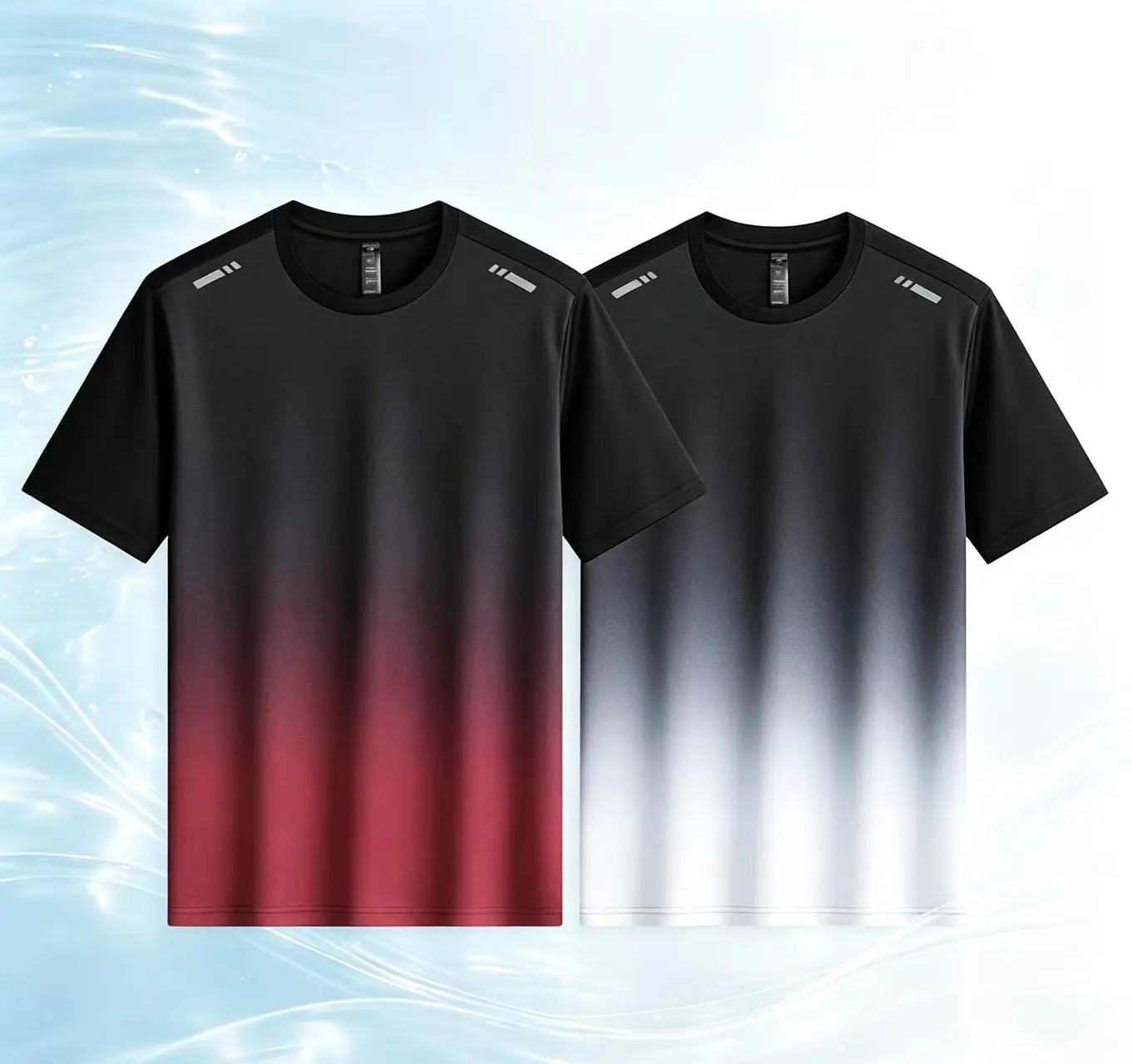 Slim Fit Athletic Tops 2‑Piece Set, Spring Summer Running Casual Sports Short Sleeve T‑Shirts for Men