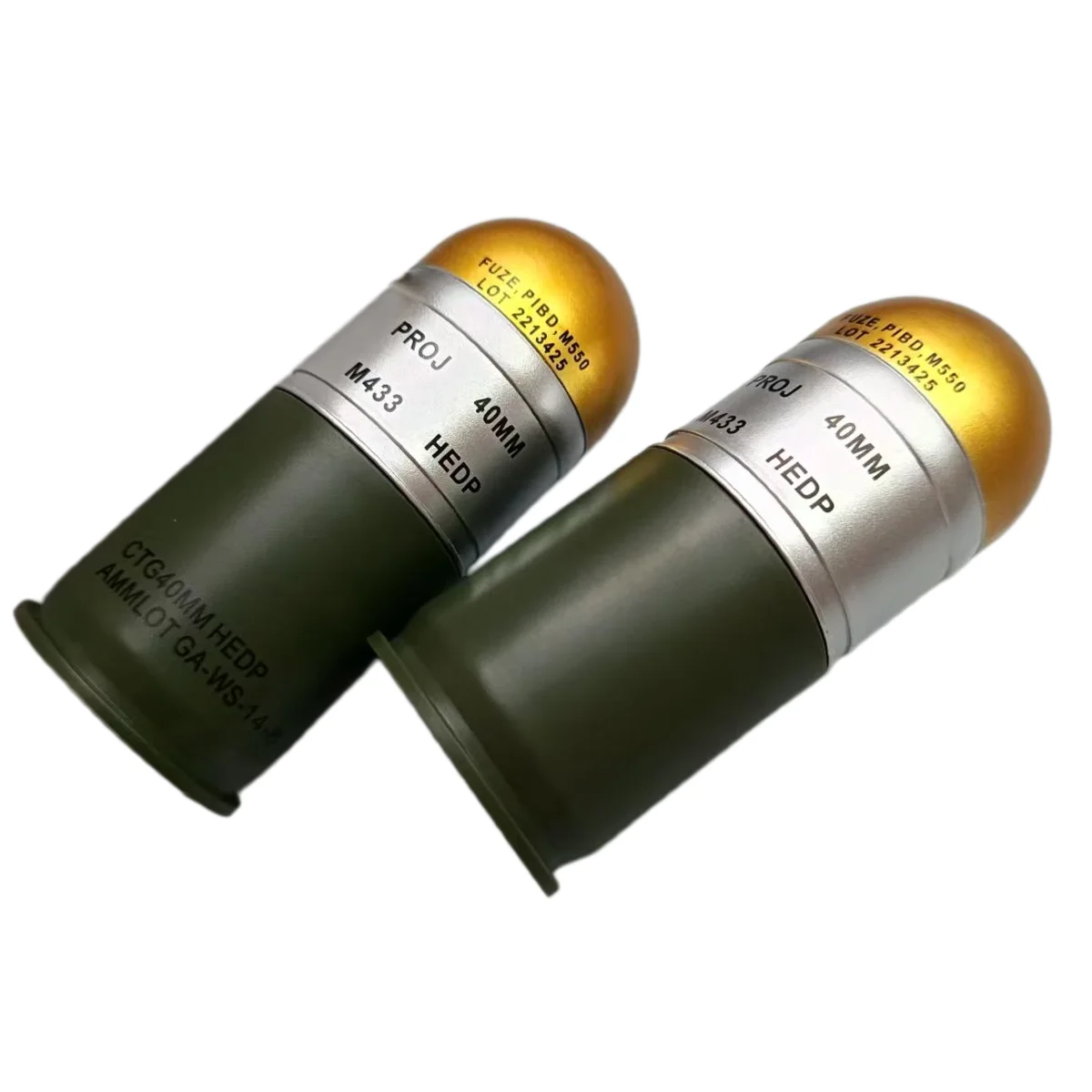 M433 Grenade Shell Dummy Model Storage Box Portable Collecting Fan COS Movie Prop Decoration Display Container outdoor tool